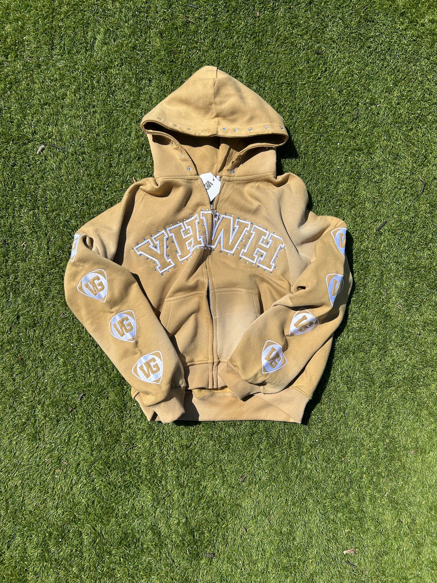 Beige YHWH Hoodie
