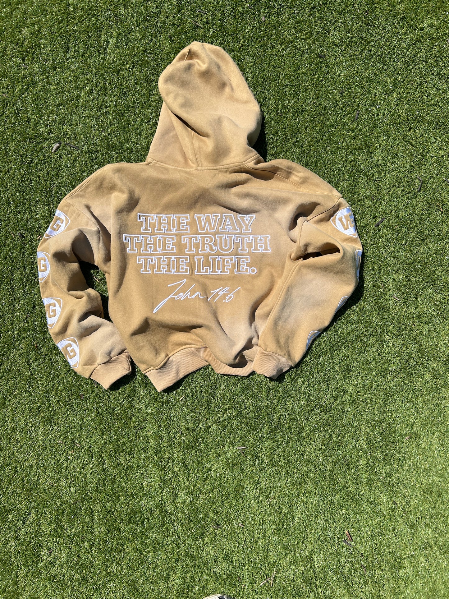 Beige YHWH Hoodie
